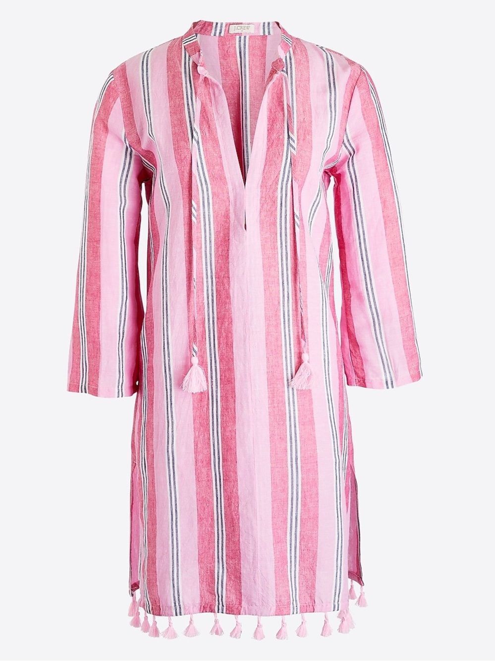 J. Crew Factory Tassel Tie Tunic Swim Cover Dress XL Linen